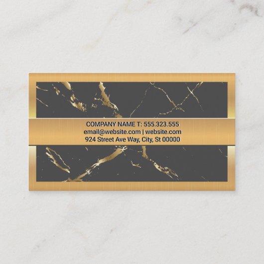 Goudmarmer | Goudmetalen grens Visitekaartje (Achterkant)