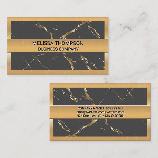 Goudmarmer | Goudmetalen grens Visitekaartje (Voorkant / Achterkant)
