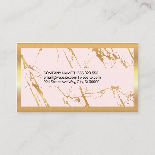 Goudmarmer | Goudmetalen grens Visitekaartje (Achterkant)
