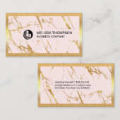 Goudmarmer | Goudmetalen grens Visitekaartje (Voorkant / Achterkant)