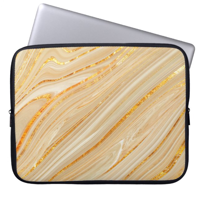 Goudmarmer Laptop Sleeve (Voorkant)