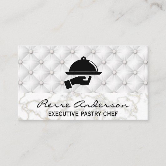 Goudmarmer | Leren bekleding achtergrond Klantenkaartje (Voorkant)