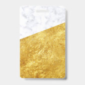 goudmarmer moderne VIP lanyard badge aangepast (Achterkant)