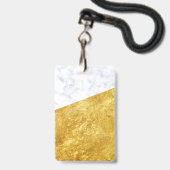 goudmarmer moderne VIP lanyard badge aangepast (Achterkant met lanyard)
