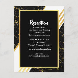 Goudmarmer tint typografie zwart aankondigingskaart