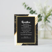 Goudmarmer tint typografie zwart aankondigingskaart (Staand voorkant)