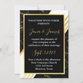 Goudmarmer tint typografie zwart kaart (Voorkant)