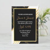 Goudmarmer tint typografie zwart kaart (Staand voorkant)