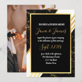 Goudmarmer tint typografie zwart kaart