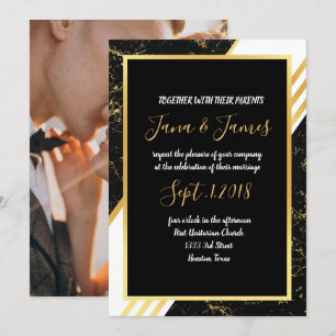 Goudmarmer tint typografie zwart kaart