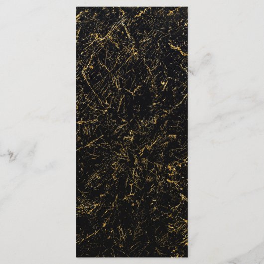 Goudmarmer tint typografie zwart programmakaart (Achterkant)