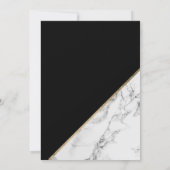 Goudmarmer tint typografie zwarte bruiloft kaart (Achterkant)