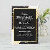 Goudmarmer tintjes, typografie bl trouwprogramma's kaart (Staand voorkant)