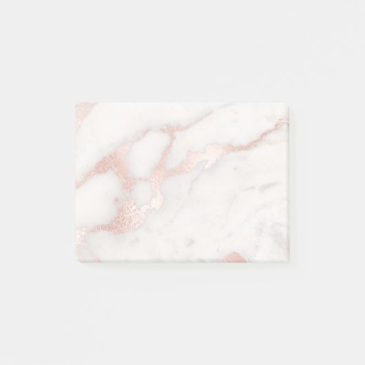 goudmarmer van elegant roos post-it® notes (Voorkant)