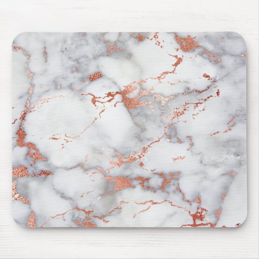 goudmarmer van grijs roos muismat (Voorkant)