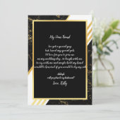 Goudmarmermannetjes typograp zal mijn bruidsmeisje kaart (Staand voorkant)