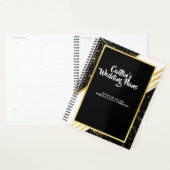 Goudmarmerstroken typografie blacWedding-planner Planner (Display)