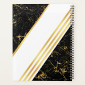 Goudmarmerstroken typografie blacWedding-planner Planner (Achterkant)