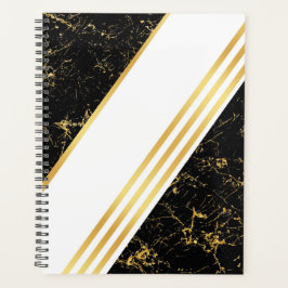 Goudmarmerstroken typografie blacWedding-planner Planner