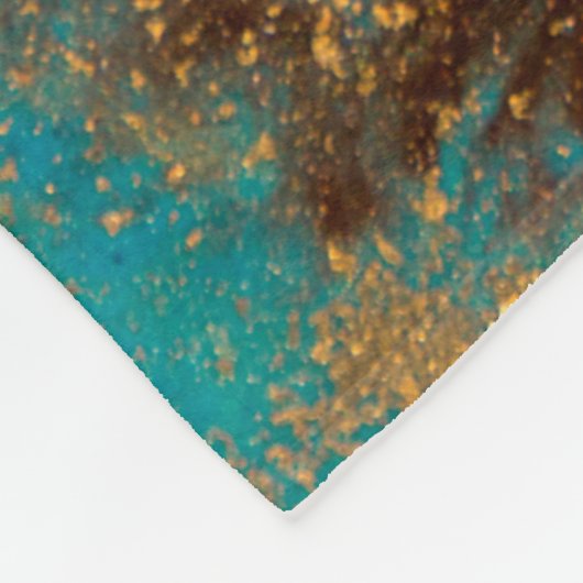 Goudmarmertextuur Blauwe en gouden marb Fleece Deken (Hoek)