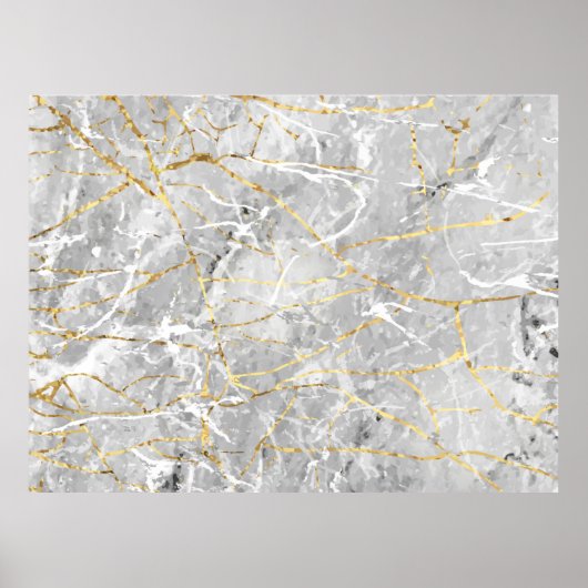 Goudmarmertextuur Poster (Voorkant)
