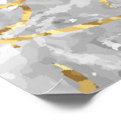 Goudmarmertextuur Poster (Hoek)