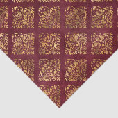 goudmaroon Damask Pattern Tissuepapier (Detail)