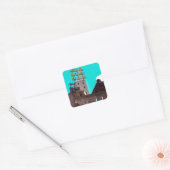 goudmeel vierkante sticker (Envelop)