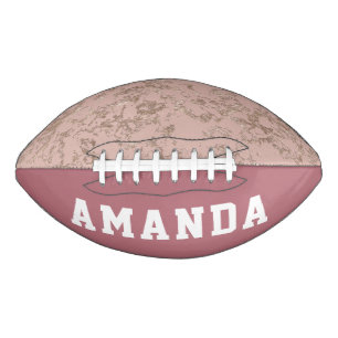 Goudmeisje met gepersonaliseerd Roos American Football