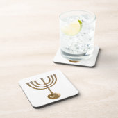 goudmenorah bier onderzetter (Rechterzijde)