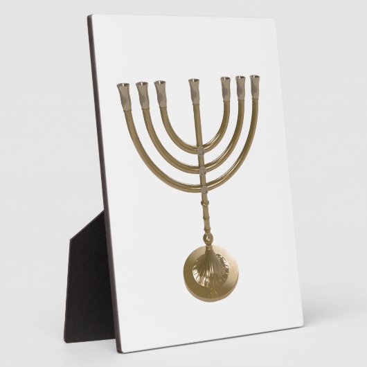 goudmenorah fotoplaat (Zijkant)