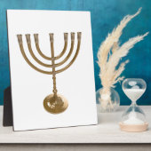 goudmenorah fotoplaat (Zijkant)