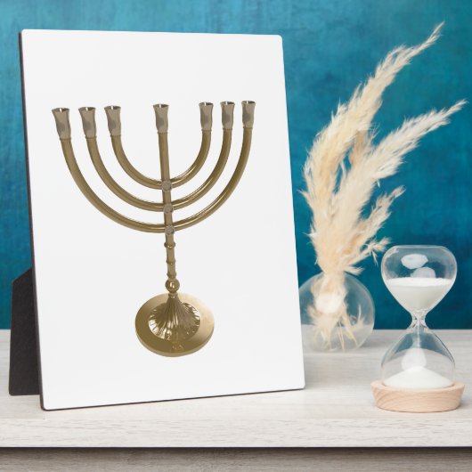 goudmenorah fotoplaat (Zijkant)