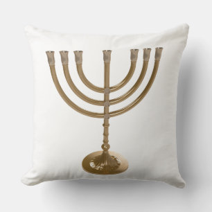goudmenorah kussen
