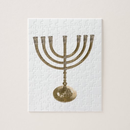 goudmenorah legpuzzel (Verticaal)