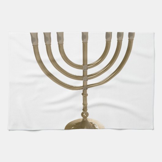 goudmenorah theedoek (Horizontaal)
