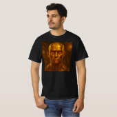 Goudmetaal android t-shirt (Voorkant volledig)