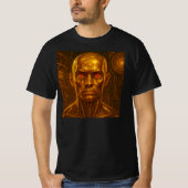 Goudmetaal android t-shirt (Voorkant)