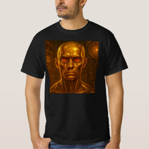 Goudmetaal android t-shirt