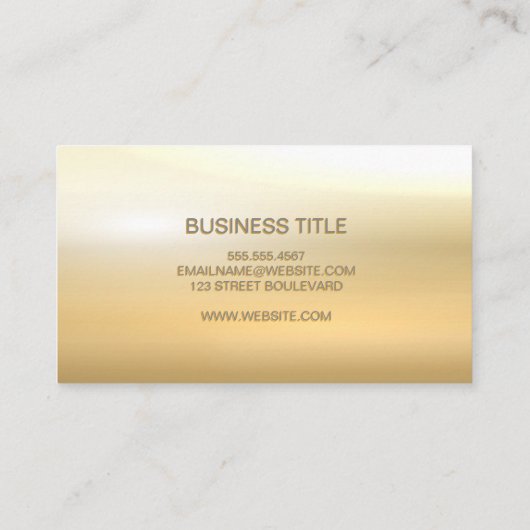 goudmetaal | metaalgloed visitekaartje (Achterkant)
