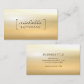 goudmetaal | metaalgloed visitekaartje (Voorkant / Achterkant)
