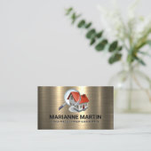 goudmetaal | Vergrootglas Home Logo Visitekaartje (Staand voorkant)