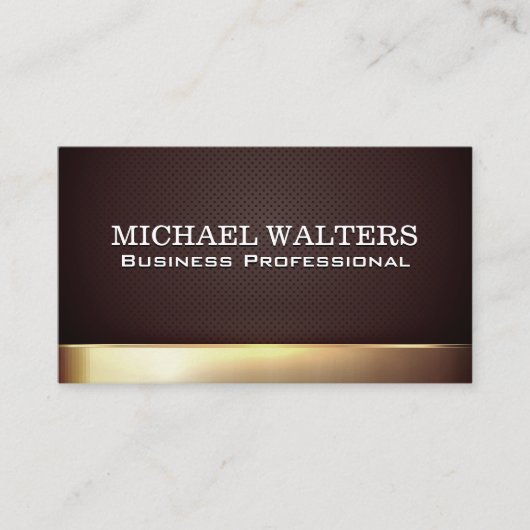 goudmetaalglans | geperforeerd gaas visitekaartje (Voorkant)