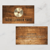 goudmetaalzaag | houten paneel visitekaartje (Voorkant / Achterkant)