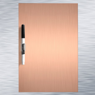 Goudmetalen blik in geborsteld Roos metaal Whiteboard