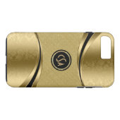 Goudmetalen blik met gouden glitter Case-Mate iPhone case (Achterkant (Horizontaal))