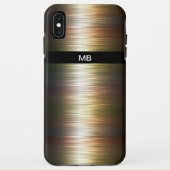 Goudmetalen monogram in kleur Case-Mate iPhone case (Achterkant)