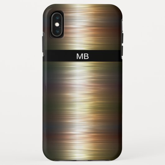 Goudmetalen monogram in kleur Case-Mate iPhone case (Achterkant)
