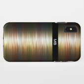 Goudmetalen monogram in kleur Case-Mate iPhone case (Achterkant (horizontaal))