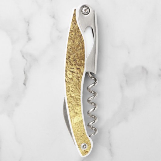 Goudmetalen schroef kurkentrekker (Achterkant)